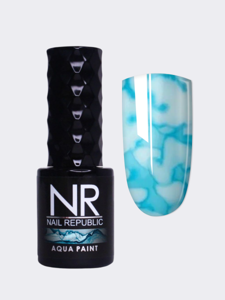 NR Drops with a blur effect AQUA PAINT 04, Blue (10 ml)
