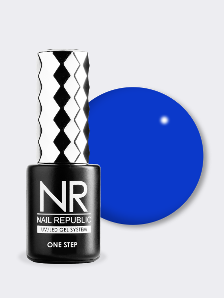 NR Gel polish One Step 008, Blue single phase (10 ml)